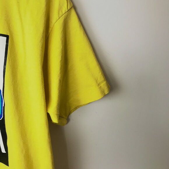 NYOM Vintage 90s Creativity Graphic Tee M USA Single Stitch 50/50 Yellow - Picture 14 of 15